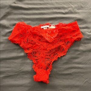 Savage X Fenty Fiery Red Lace Lingerie